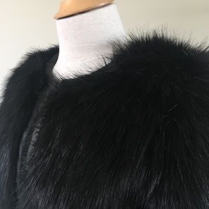 Faux Fur bomber jacket black